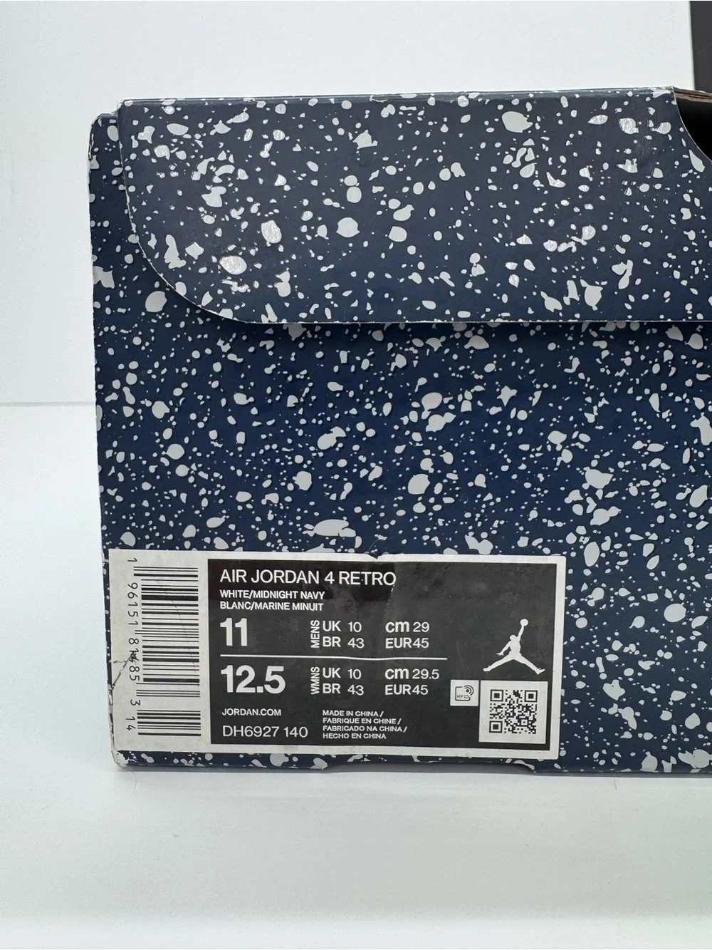 Men’s Air Jordan 4 Retro White Midnight Navy